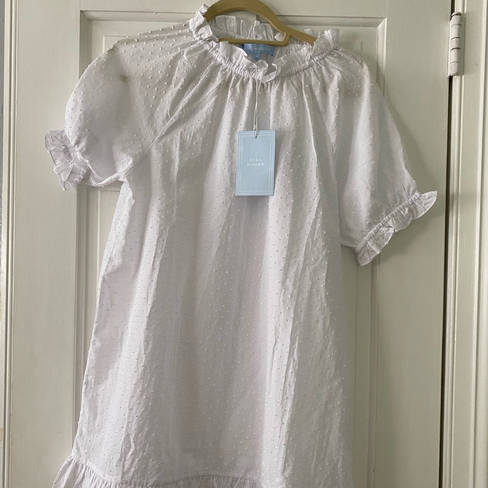 Hill House Swiss Dot White Nap Dress, Size Small - NWT